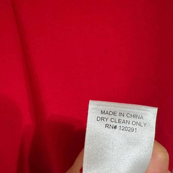 Mason 100% Silk Multi Strap Sleeveless High Low V-Neck Red Dress 0 NEW $415 - Picture 6 of 7